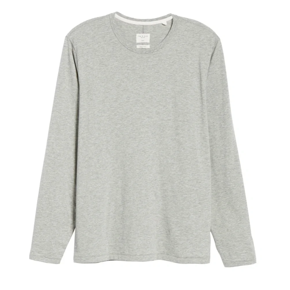 Rag & Bone Classic Long Sleeve Tee Heather Grey - Picture 3 of 16